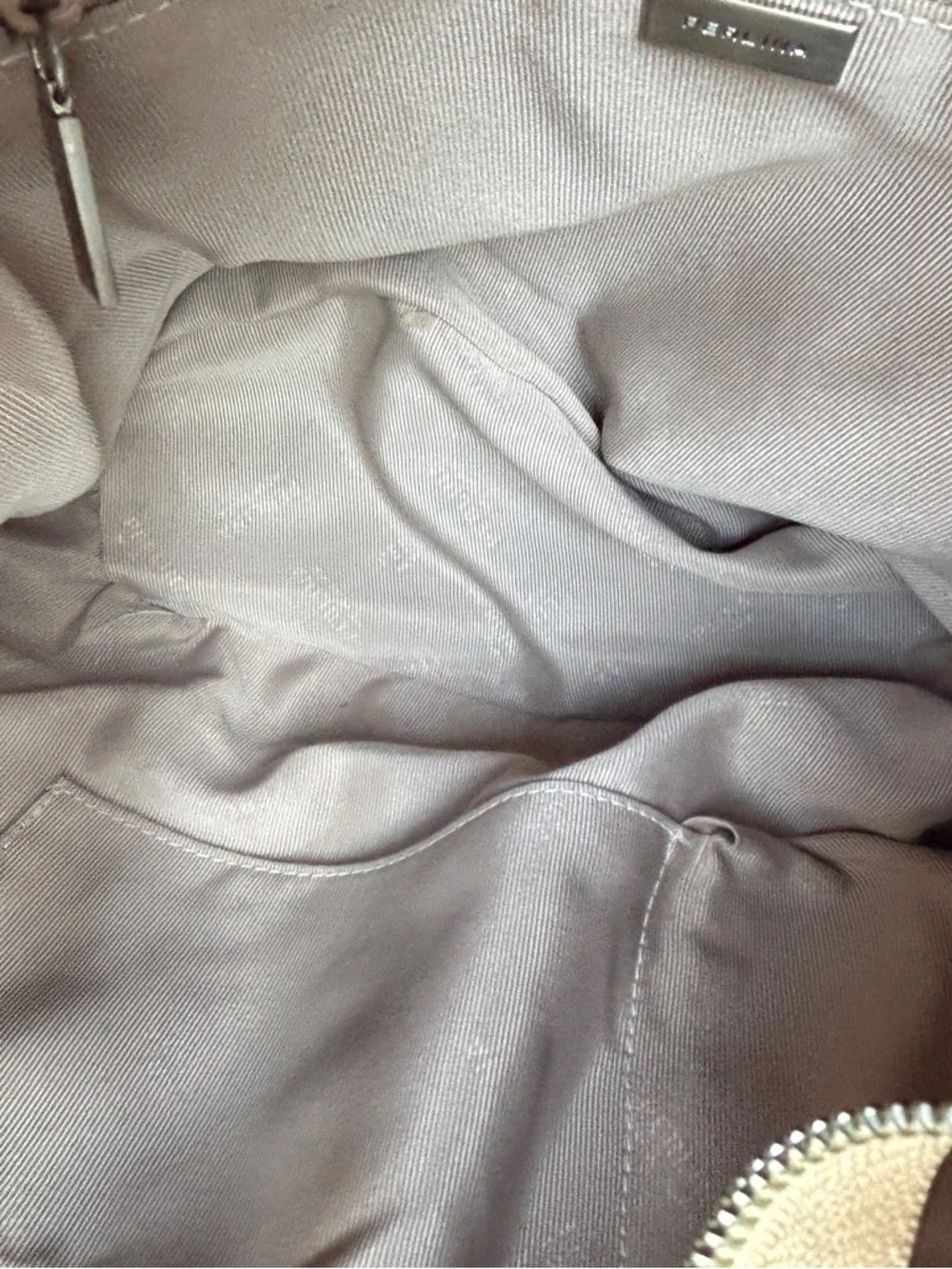 Perlina New York soft yellow/creamy Leather Shoulder Hobo Bag Silver Hardware
